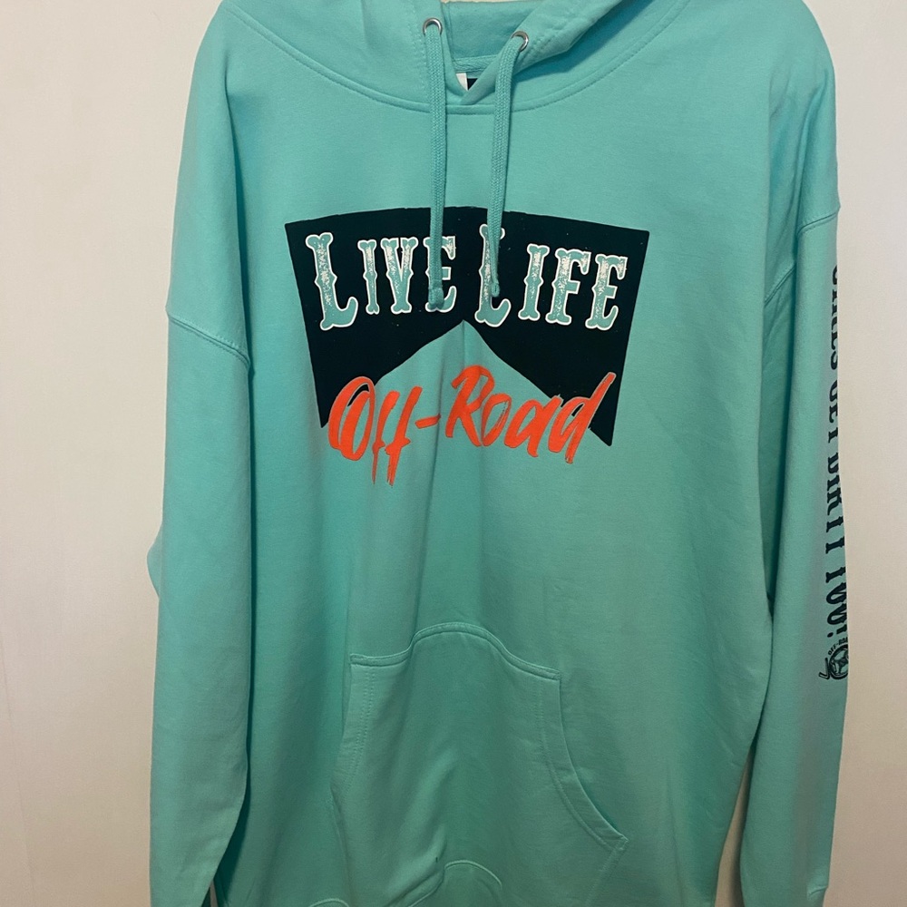 Live Life Off-Road Teal Hoodie